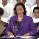 Coretta Scott King speaks during the 36th annual Martin Luther King Jr. Commemorative Service at the historic Ebenezer Baptist Church on Jan. 19, 2004, in Atlanta.
Erik S. Lesser/Getty Images